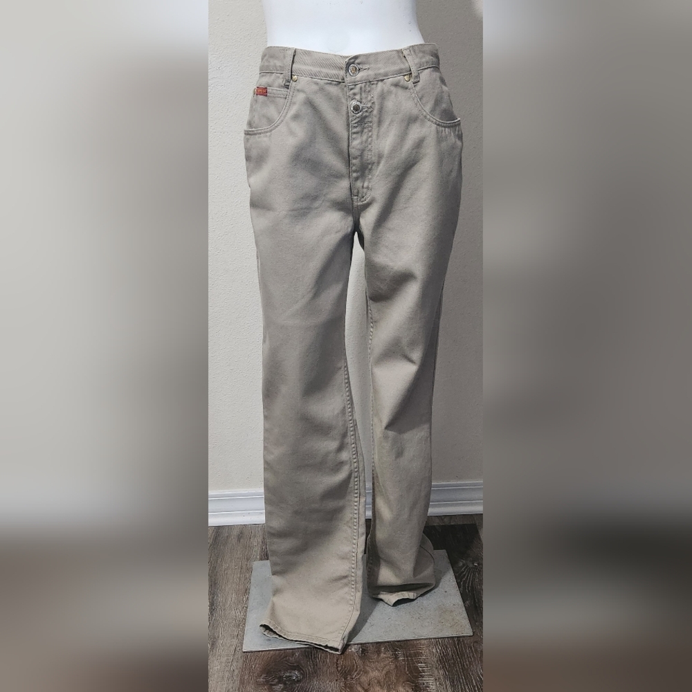Vintage Lawman Western Khaki Tan Jeans Womens 13